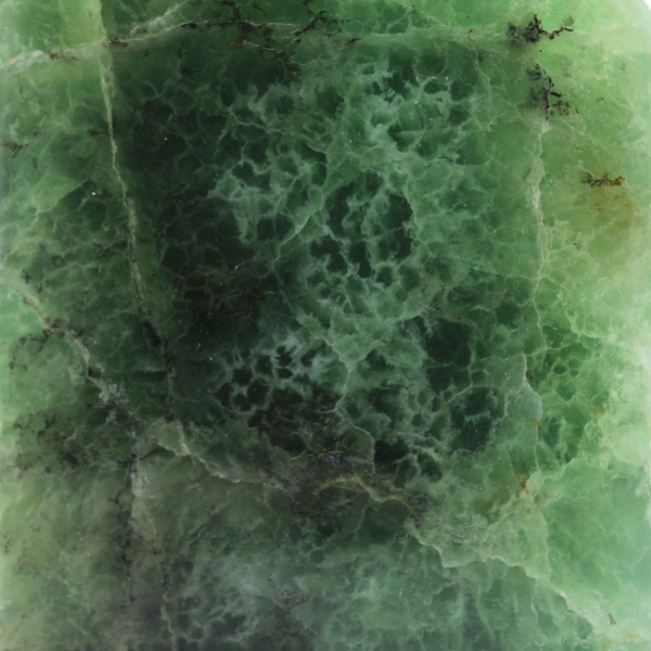 Bloque heptaedro de fluorita verde