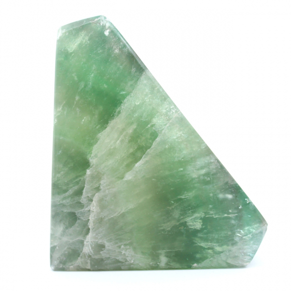 Bloque de octaedro de fluorita verde