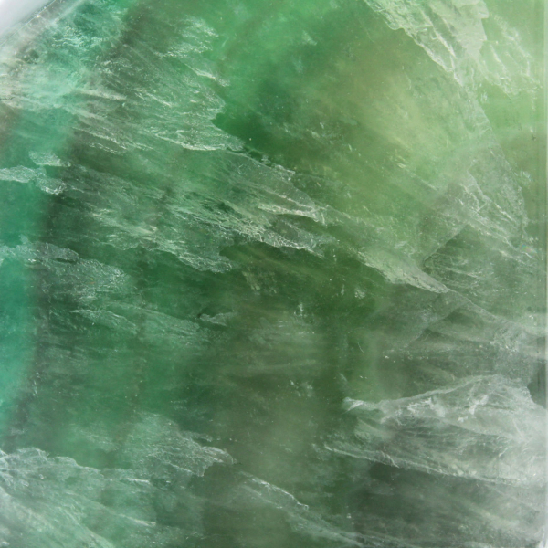 Bloque de octaedro de fluorita verde