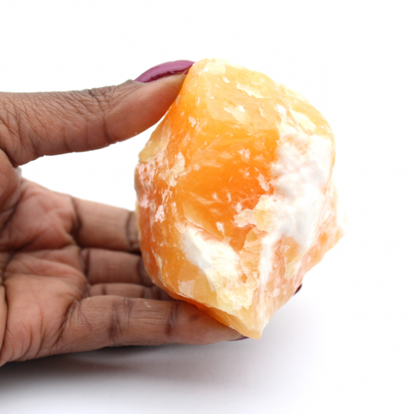 Piedra calcita naranja