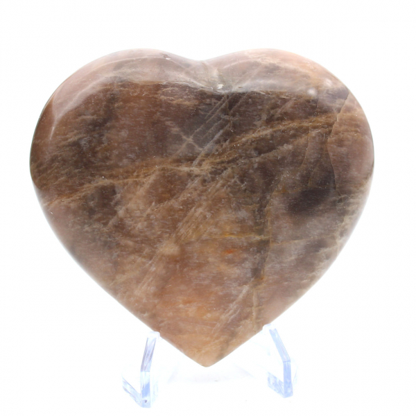 Corazón de piedra lunar negra