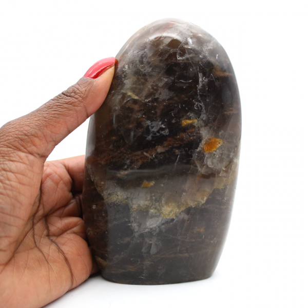 Piedra lunar negra natural