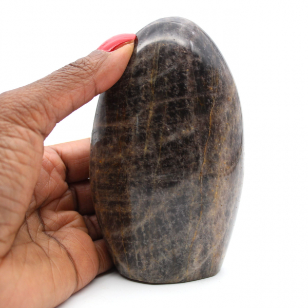 Piedra microclina negra pulida