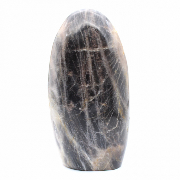 Roca de piedra lunar negra pulida
