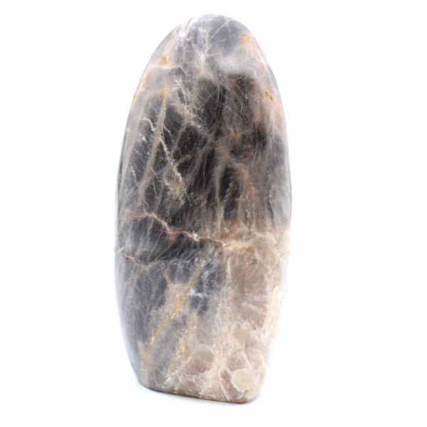 Roca de piedra lunar negra pulida