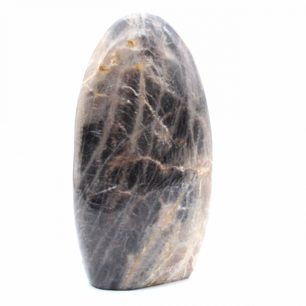 Roca de piedra lunar negra pulida