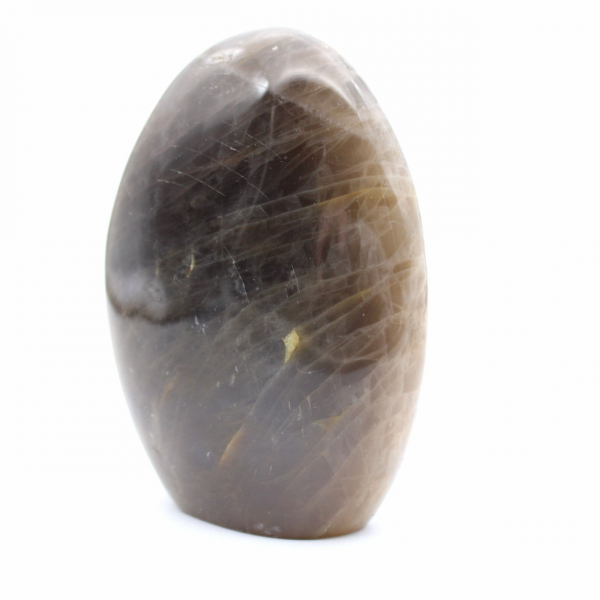 Piedra lunar negra pulida de forma libre