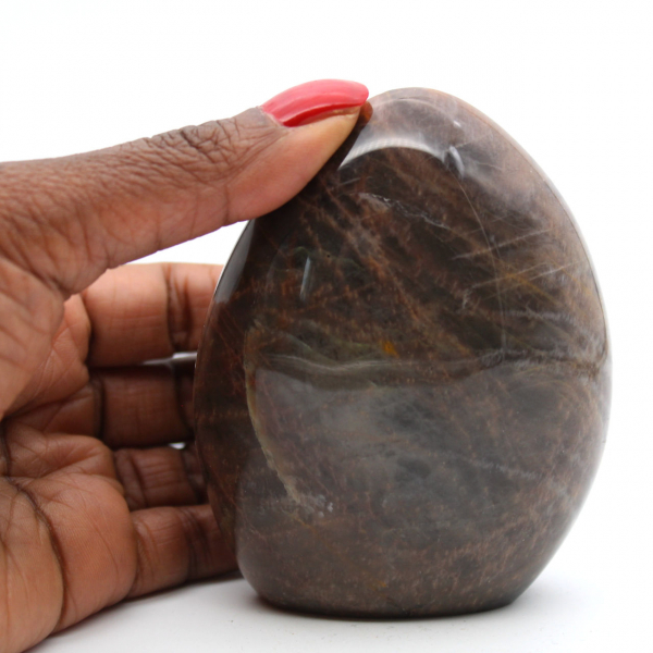 Piedra lunar negra natural