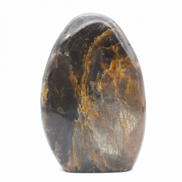 Roca de piedra lunar negra natural
