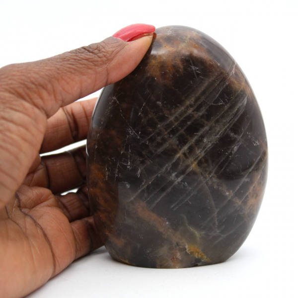 Piedra lunar negra para decoración