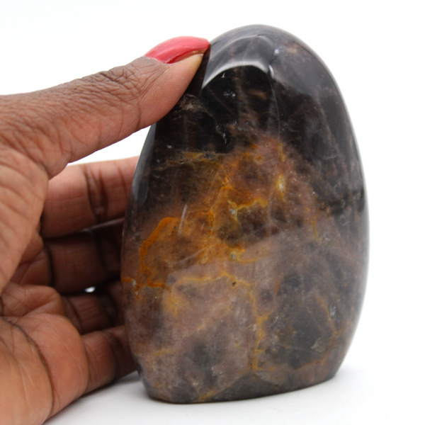 Piedra lunar negra natural coleccionable