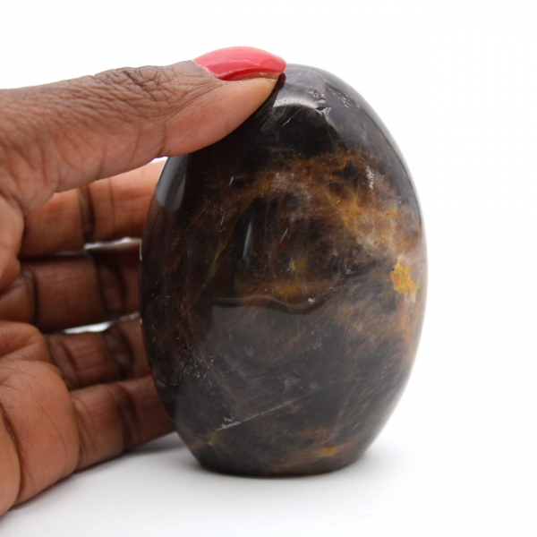 Piedra lunar negra natural