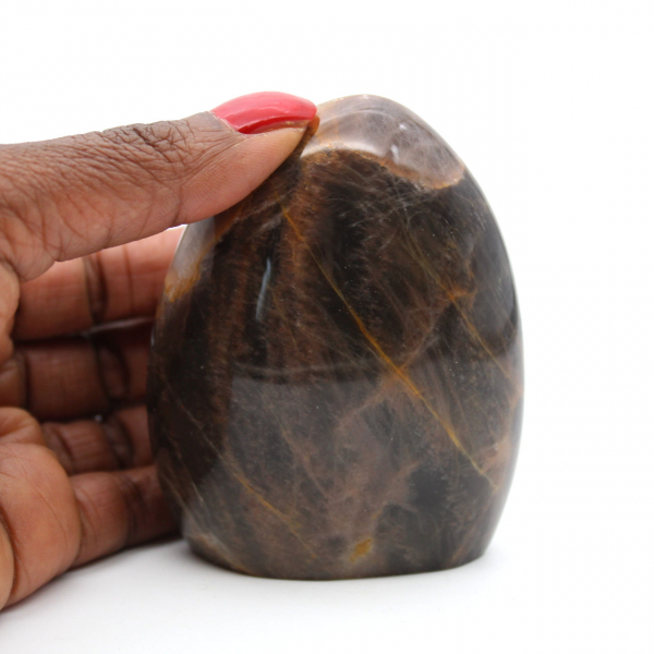 Piedra microclina negra pulida