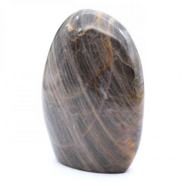 Roca de piedra lunar negra pulida