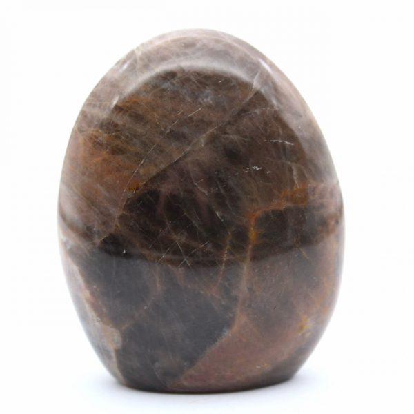 Piedra lunar negra pulida de forma libre