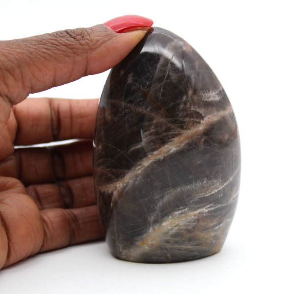 Piedra lunar negra natural