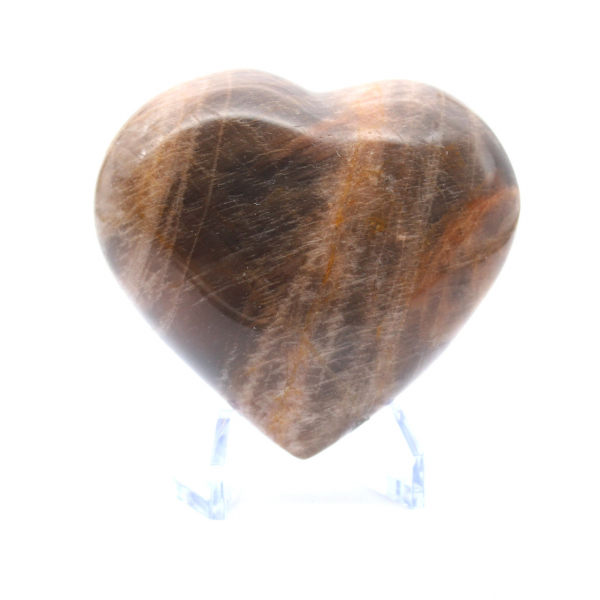 Corazón de piedra lunar negra