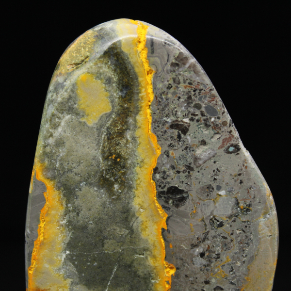 Adorno natural de abejorro de jaspe de piedra lisa