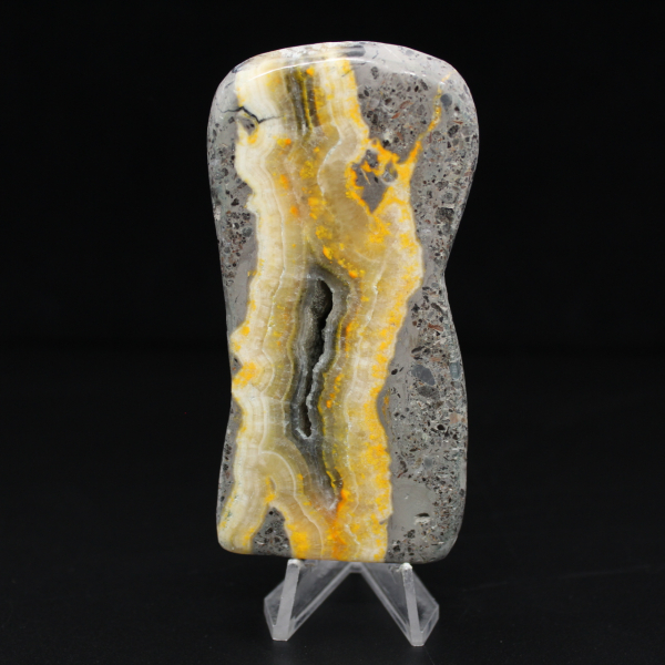 Piedra volcánica abejorro de jaspe liso