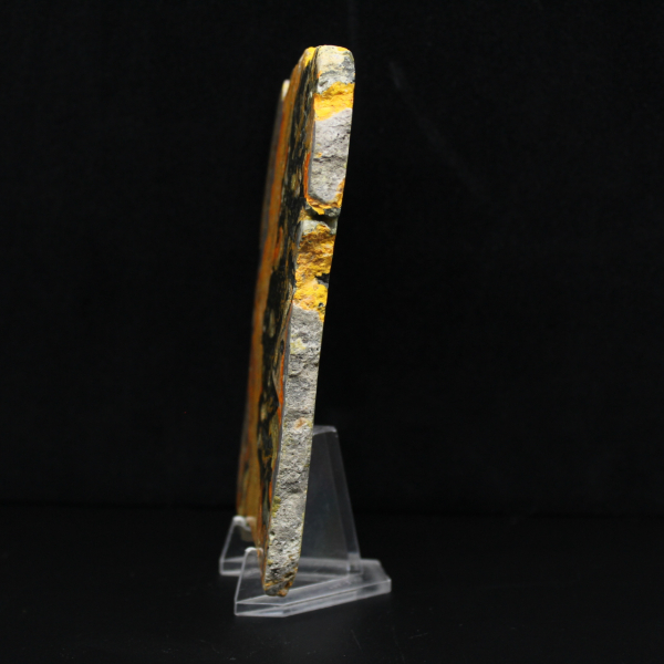 Rebanada alargada de jaspe abejorro pulido