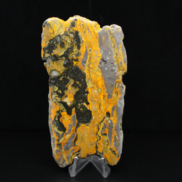 Rebanada alargada de jaspe abejorro pulido