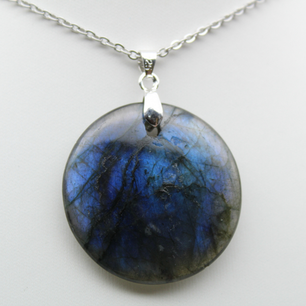 Colgante redondo de labradorita