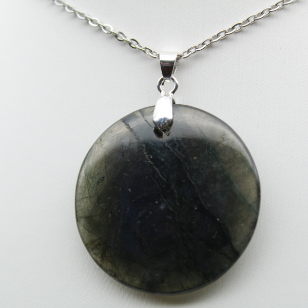 Colgante redondo de labradorita