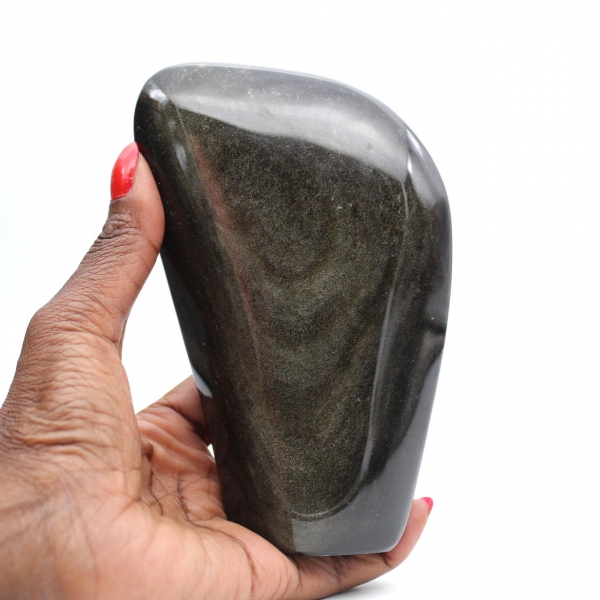 Obsidiana dorada de forma libre