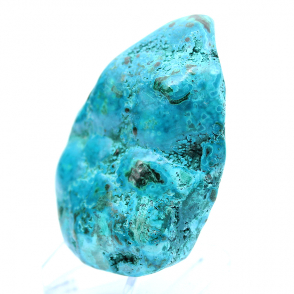 Piedra ornamental de crisocola pulida