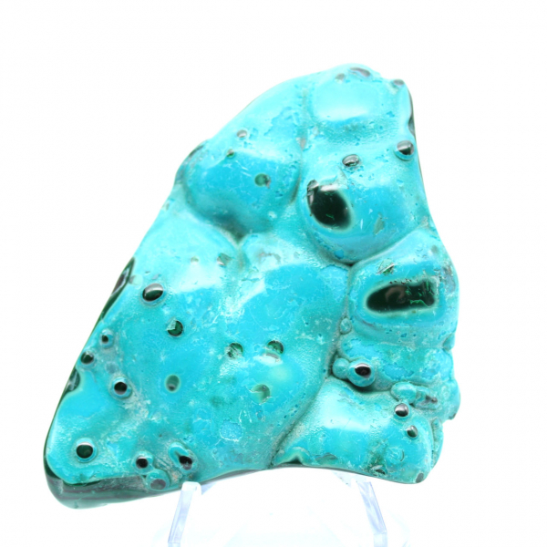 Piedra decorativa de crisocola pulida