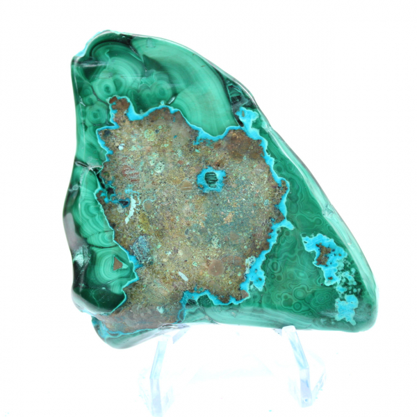 Piedra decorativa de crisocola pulida