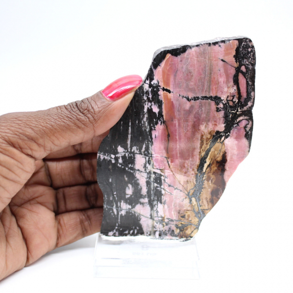 Rebanada auténtica de piedra de rodonita