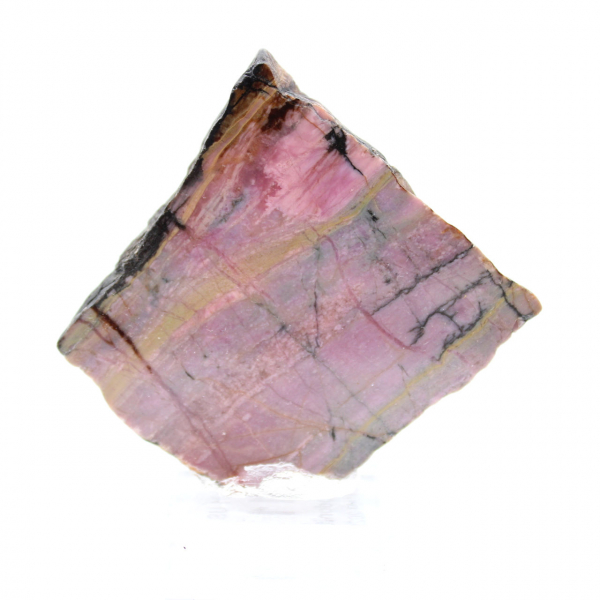 Piedra de rodonita natural mineral bruto y único