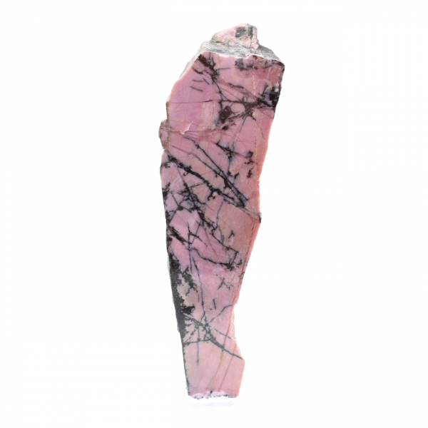 Rebanada de rodonita natural para colección de minerales