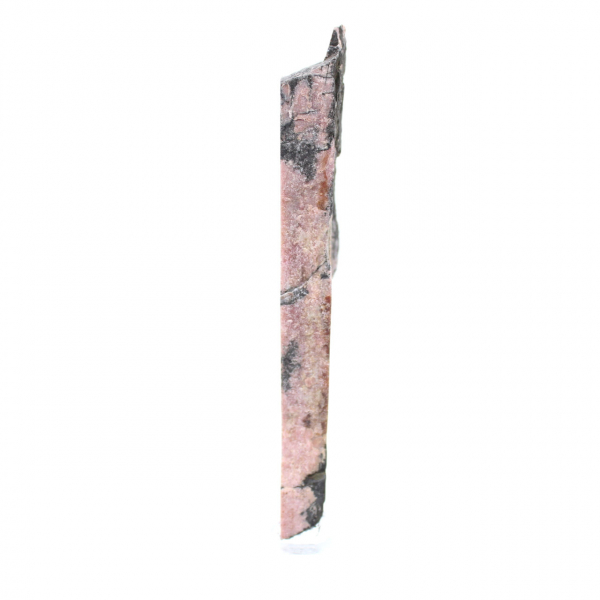 Rebanada de rodonita natural para colección de minerales