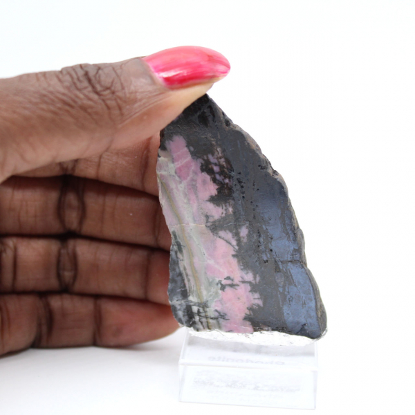 Rebanada auténtica de piedra de rodonita