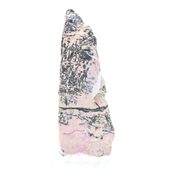 Piedra de rodonita natural mineral bruto y único