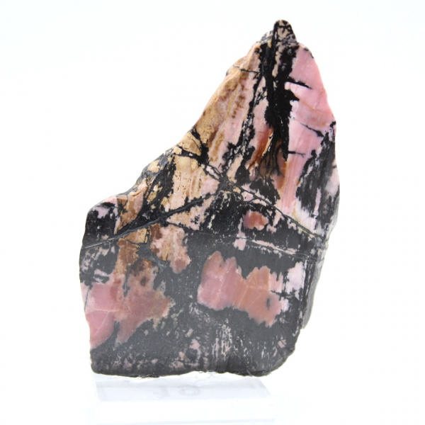 Rebanada de rodonita natural para colección de minerales