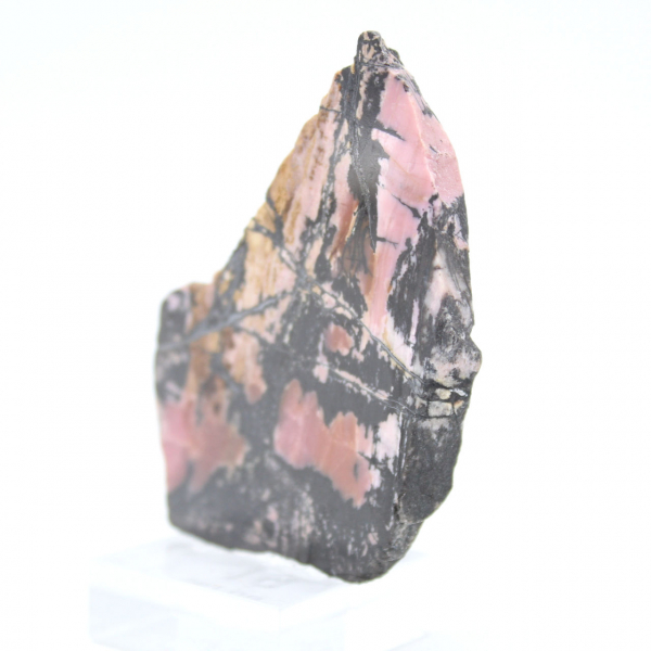 Rebanada de rodonita natural para colección de minerales