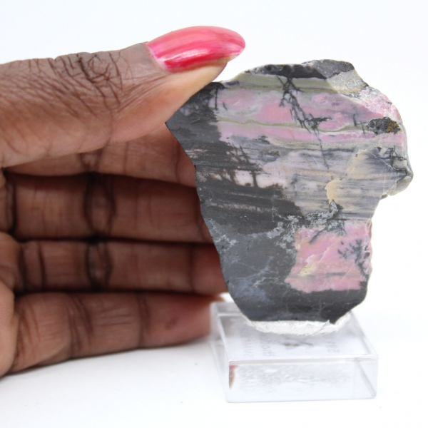 Rebanada auténtica de piedra de rodonita