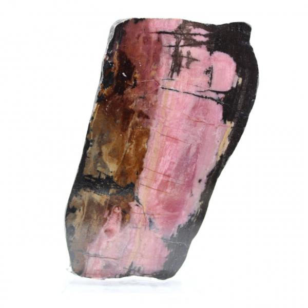 Piedra de rodonita natural mineral bruto y único