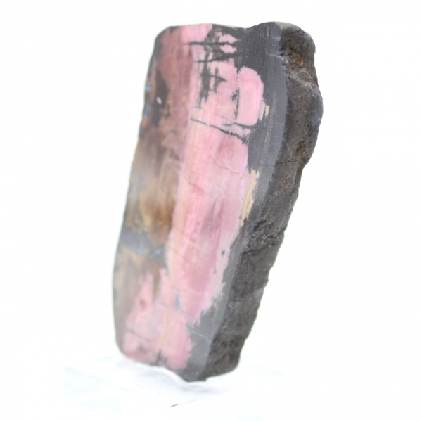 Piedra de rodonita natural mineral bruto y único