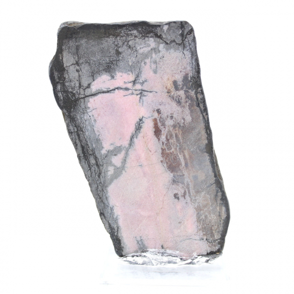 Piedra de rodonita natural mineral bruto y único