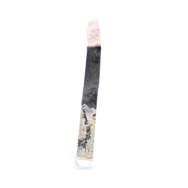Rebanada de rodonita natural para colección de minerales