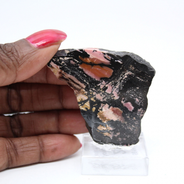 Rebanada auténtica de piedra de rodonita