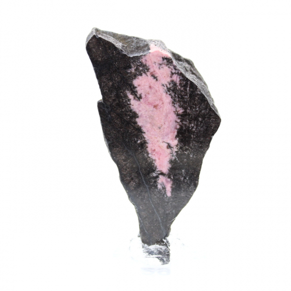 Piedra de rodonita natural mineral bruto y único