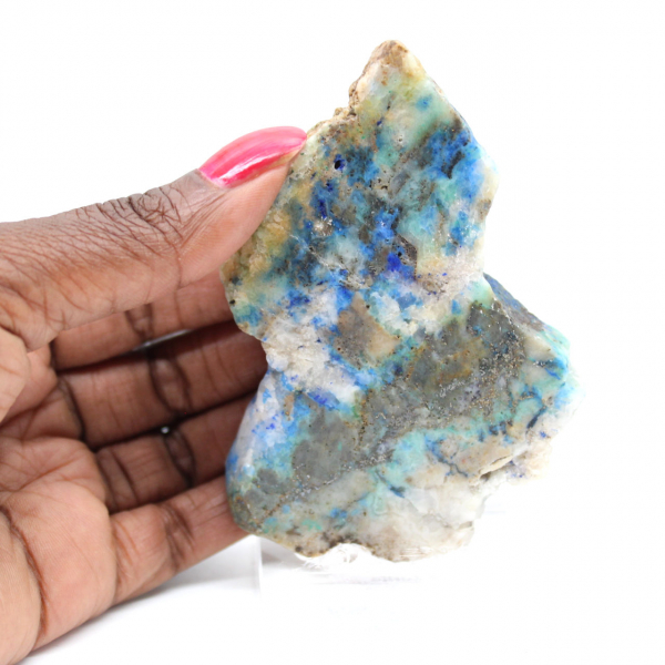 Rebanada auténtica de piedra de azurita malaquita para decoración