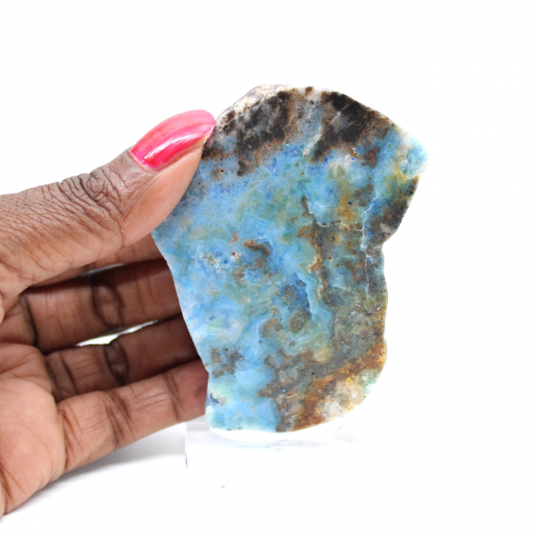 Rebanada de azurita malaquita para adorno