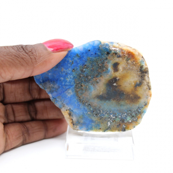 Rebanada de azurita malaquita para colección mineral