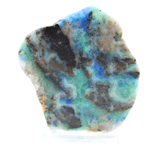Rebanada auténtica de piedra de azurita malaquita para decoración